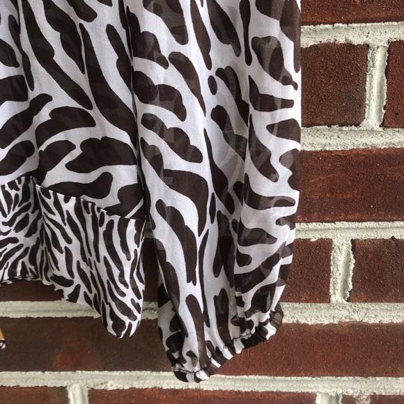 Michael Kors Sheer Animal Print Blouse - Picture 4 of 8